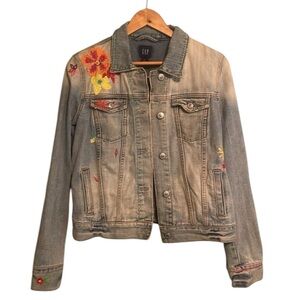 Vintage y2k GAP embroidered denim jean jacket
